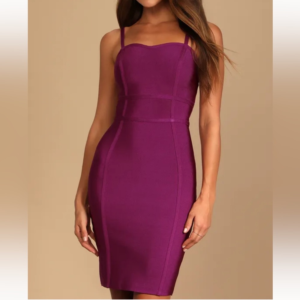 LuLu’s Feeling Sexy Magenta Bandage Bodycon Dress